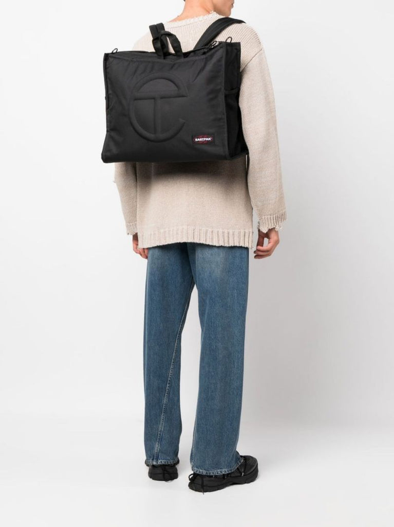 X Telfar Black Shopper Tote Backpack