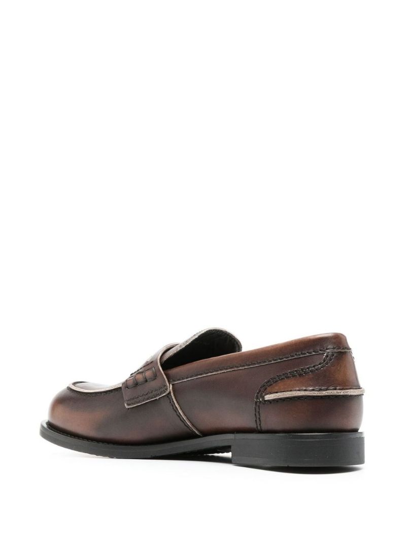 Brown Leather Penny Loafers