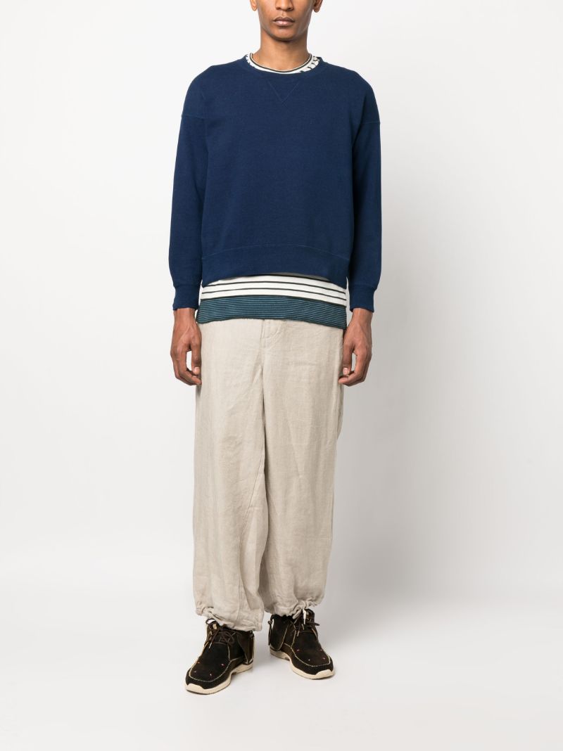 Indigo Blue Jumbo Cotton Sweatshirt