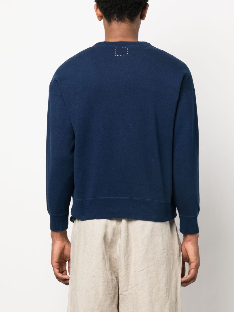 Indigo Blue Jumbo Cotton Sweatshirt