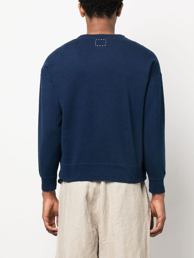 Indigo Blue Jumbo Cotton Sweatshirt