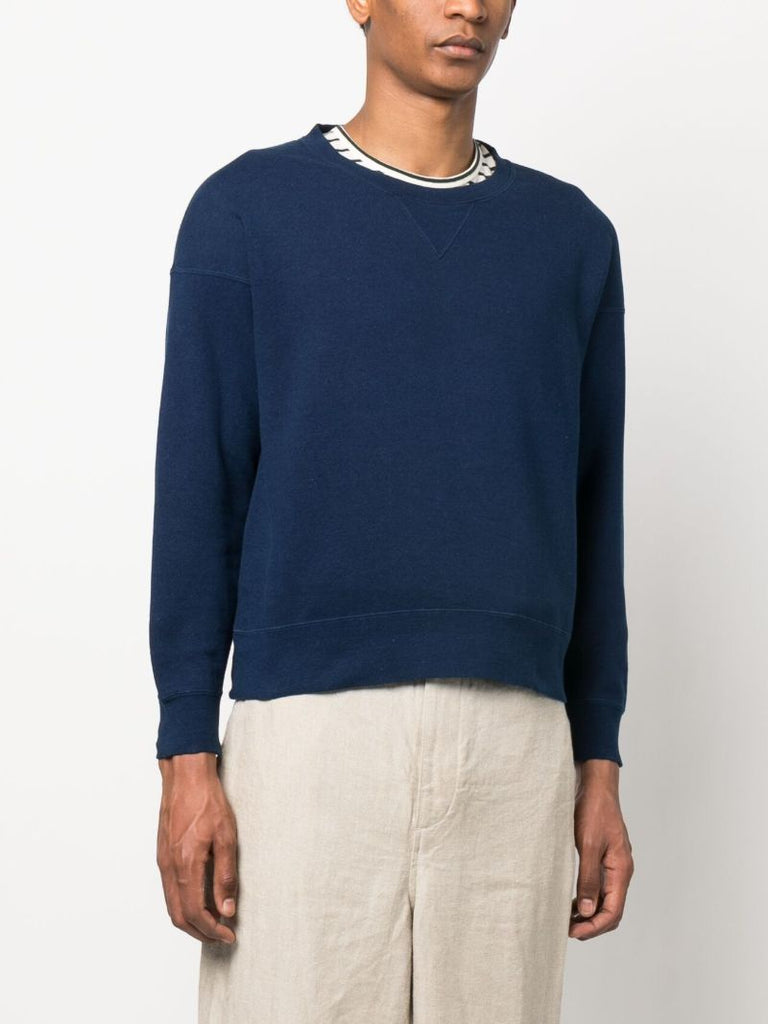 Indigo Blue Jumbo Cotton Sweatshirt