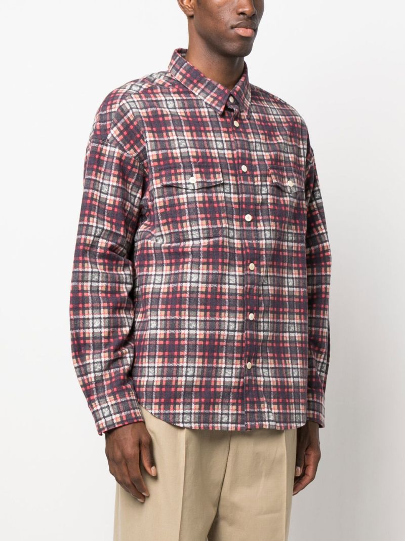 Red Pioneer Khadi Check Shirt