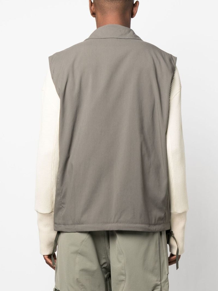 Grey Rider Sleeveless Biker Jacket