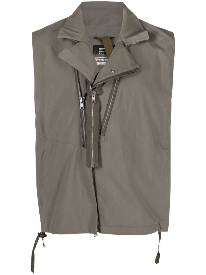 Grey Rider Sleeveless Biker Jacket