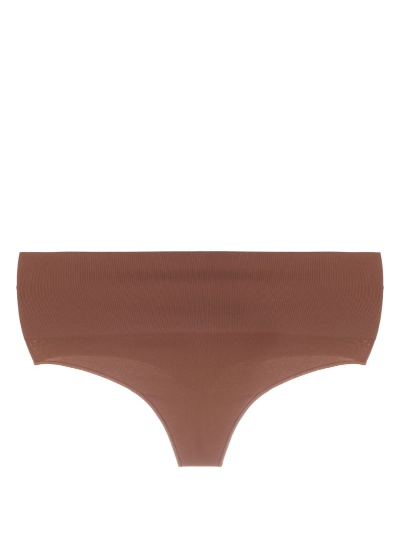 Brown Ecocare High Waist Thong Set
