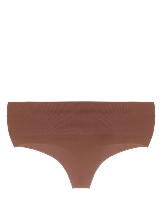 Brown Ecocare High Waist Thong Set