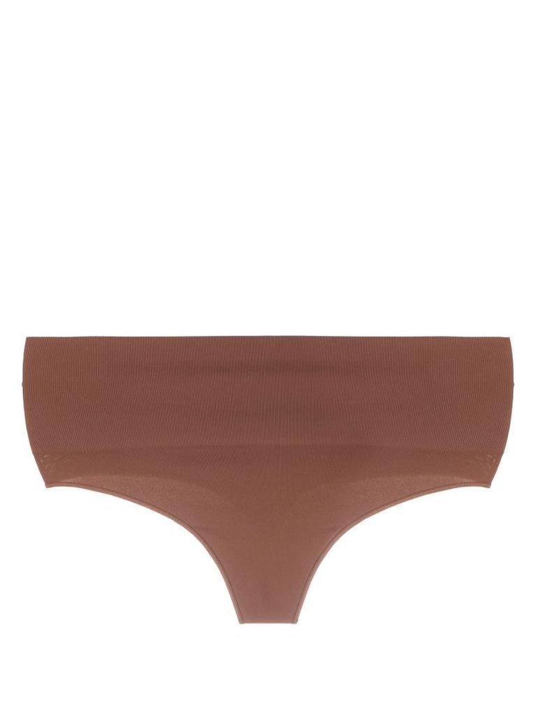 Brown Ecocare High Waist Thong Set
