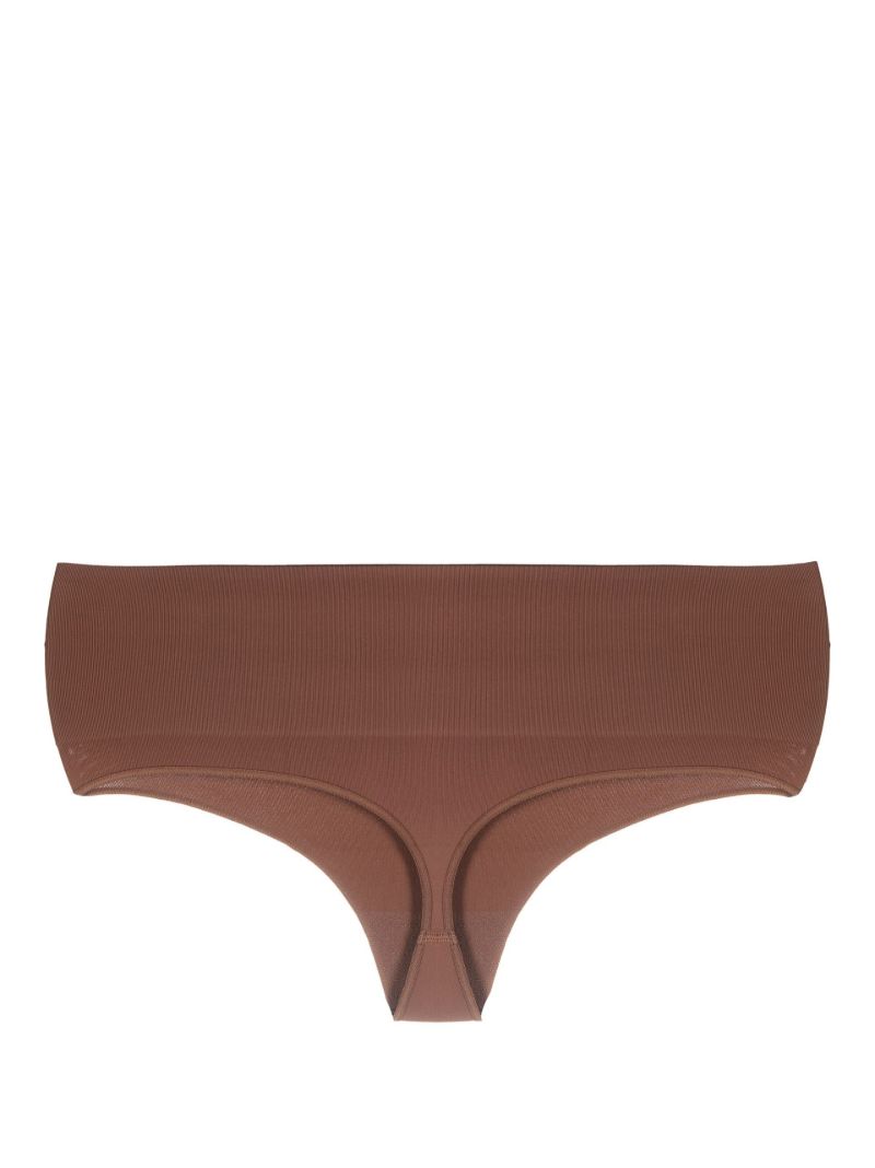 Brown Ecocare High Waist Thong Set