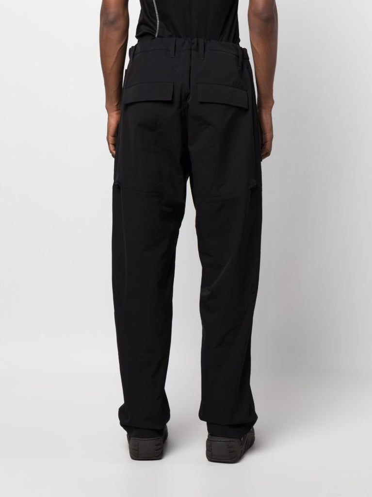 Black Vent Straight Trousers