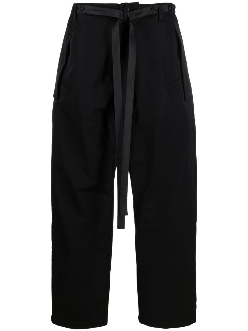Black Vent Straight Trousers