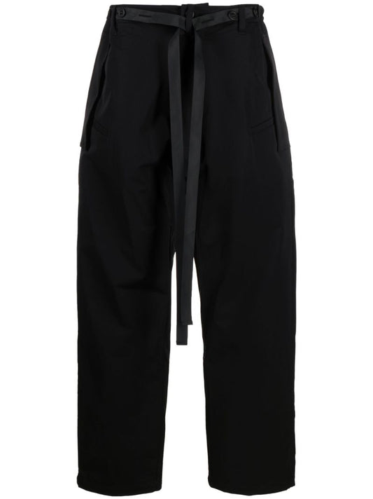 Black Vent Straight Trousers