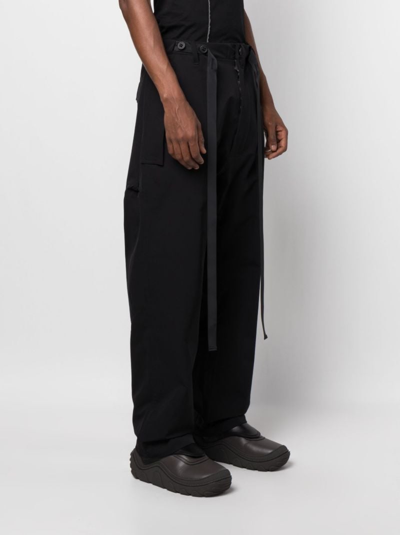 Black Vent Straight Trousers