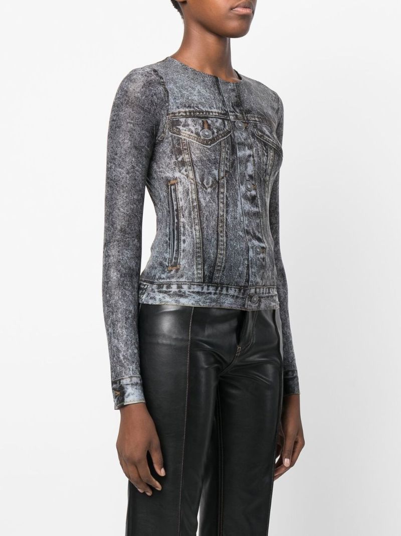 Black Graphic Print Long Sleeve T-shirt