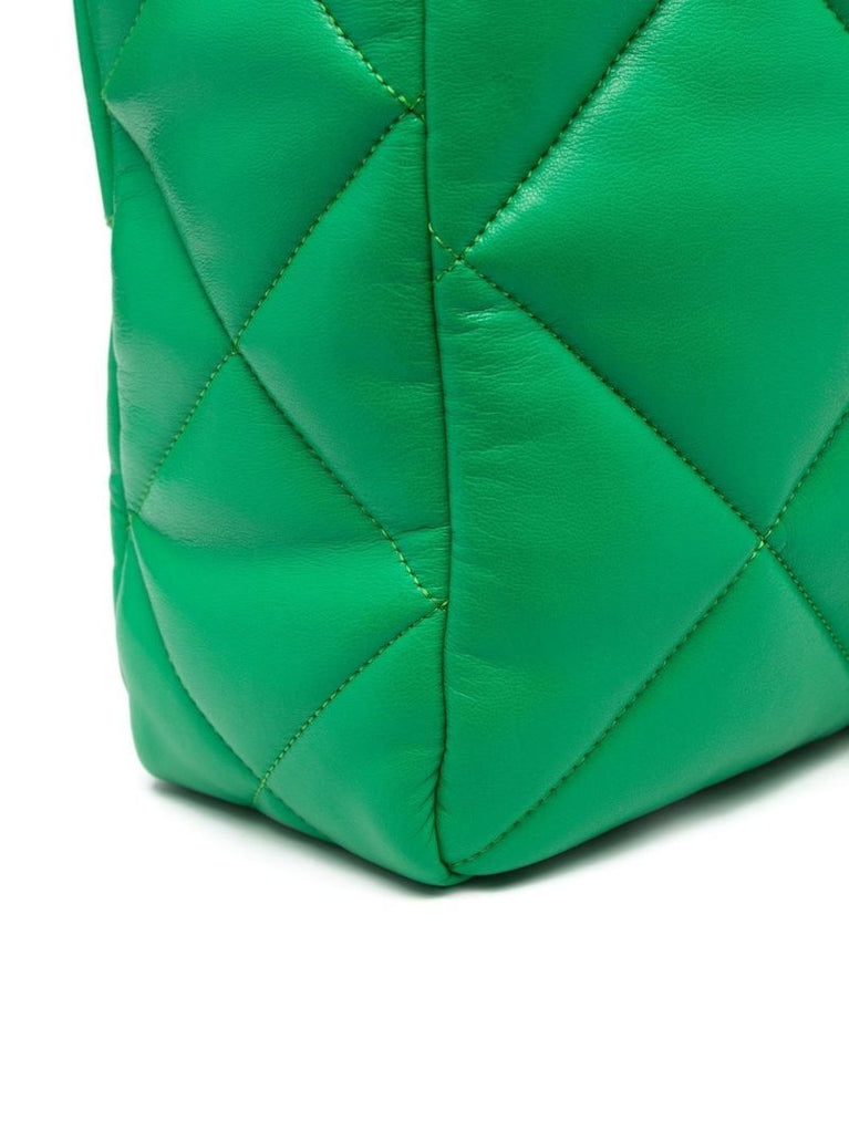 Green Rosanne Diamond Quilted Tote Bag