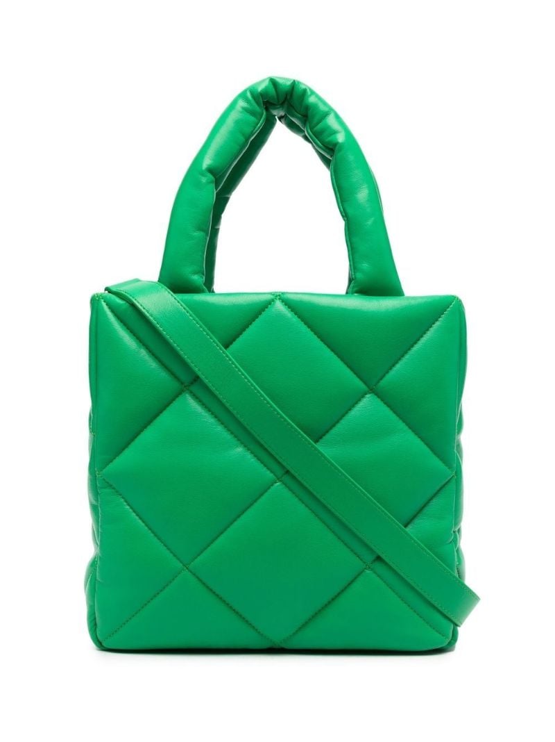 Green Rosanne Diamond Quilted Tote Bag