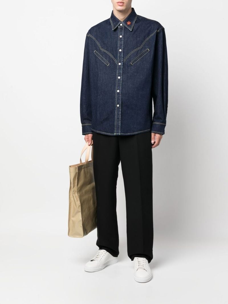 Blue Western Denim Shirt