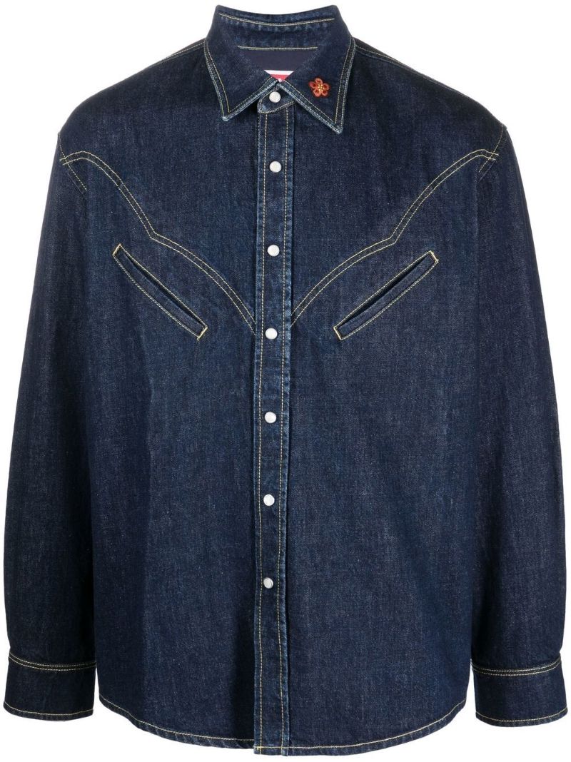 Blue Western Denim Shirt