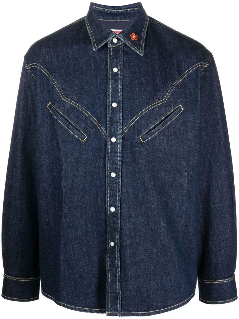 Blue Western Denim Shirt