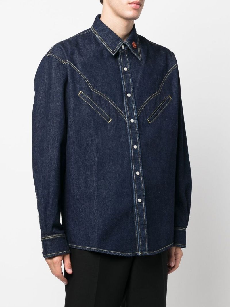 Blue Western Denim Shirt