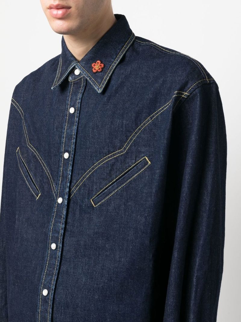 Blue Western Denim Shirt