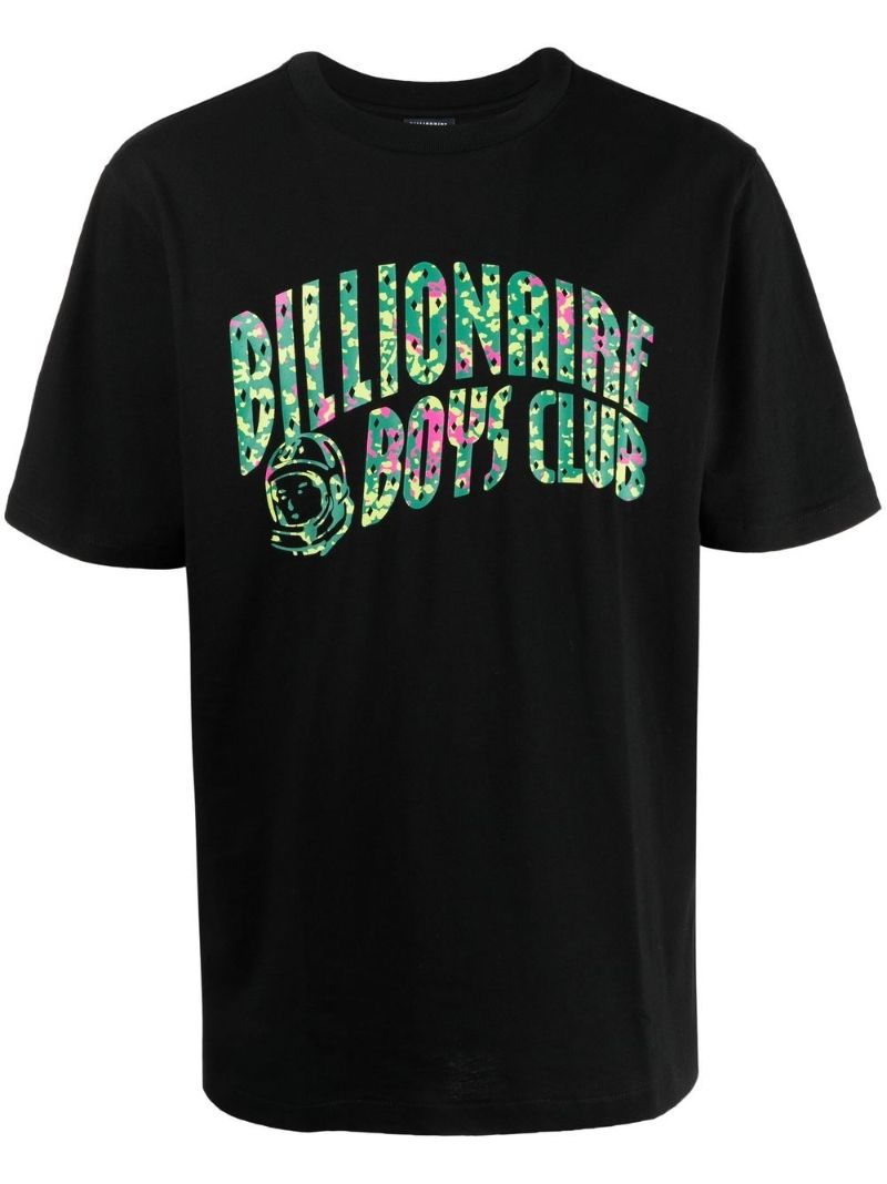Black Jungle Camo Arch Logo Cotton T-shirt