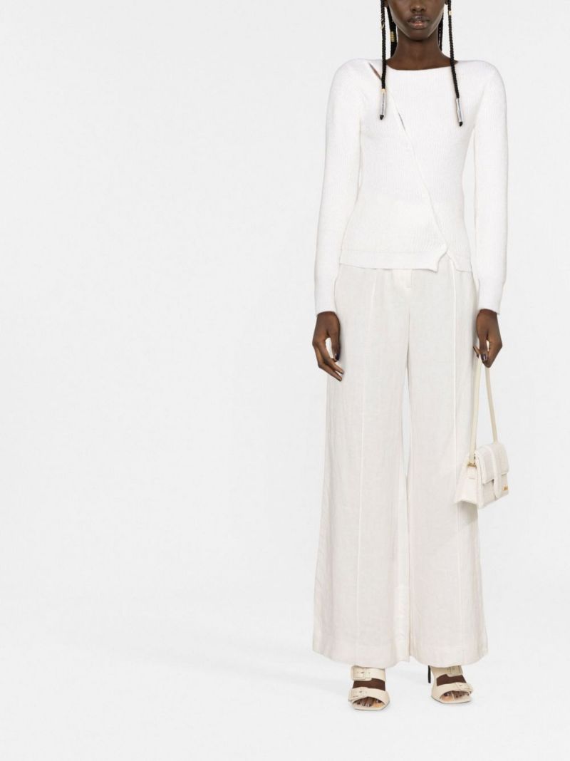 White La Maille Pau Asymmetric Top