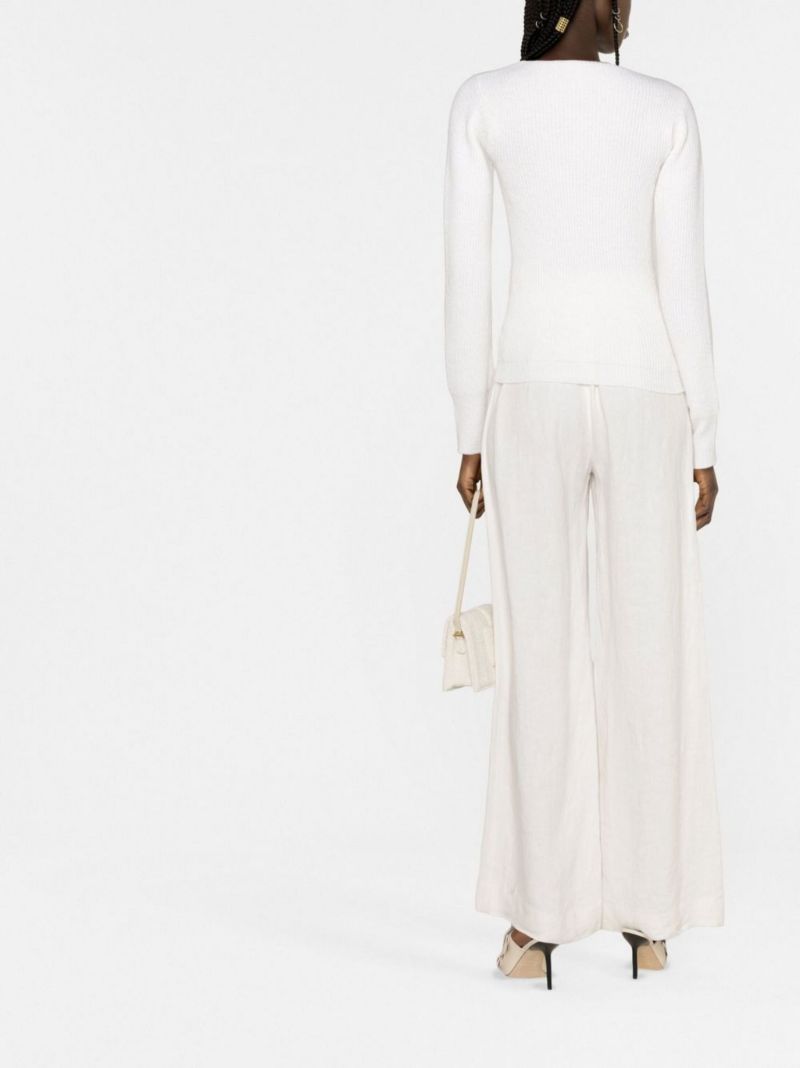 White La Maille Pau Asymmetric Top