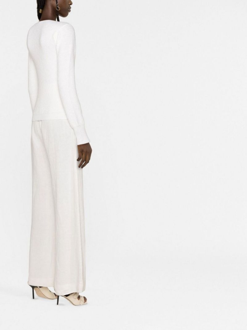 White La Maille Pau Asymmetric Top