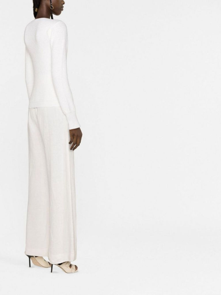 White La Maille Pau Asymmetric Top