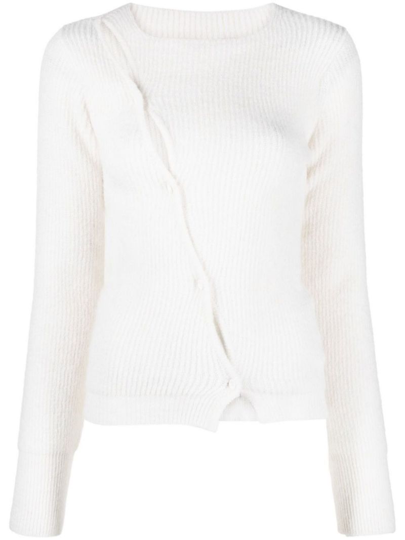 White La Maille Pau Asymmetric Top