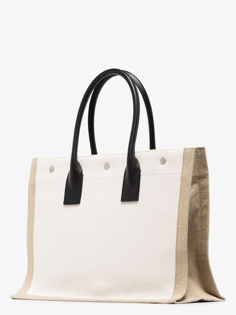 Neutral Rive Gauche Small Tote Bag