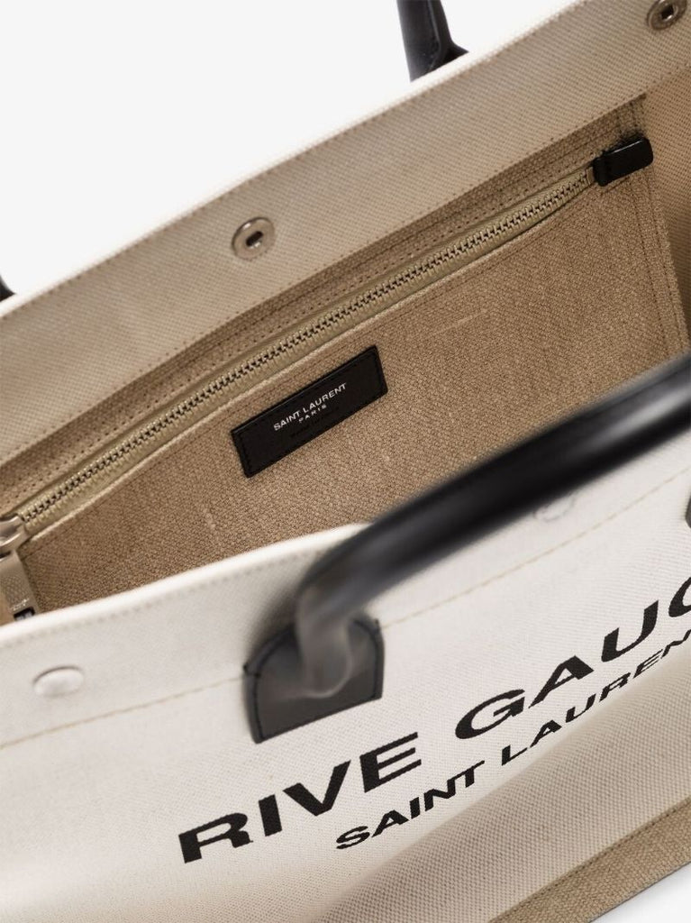 Neutral Rive Gauche Small Tote Bag