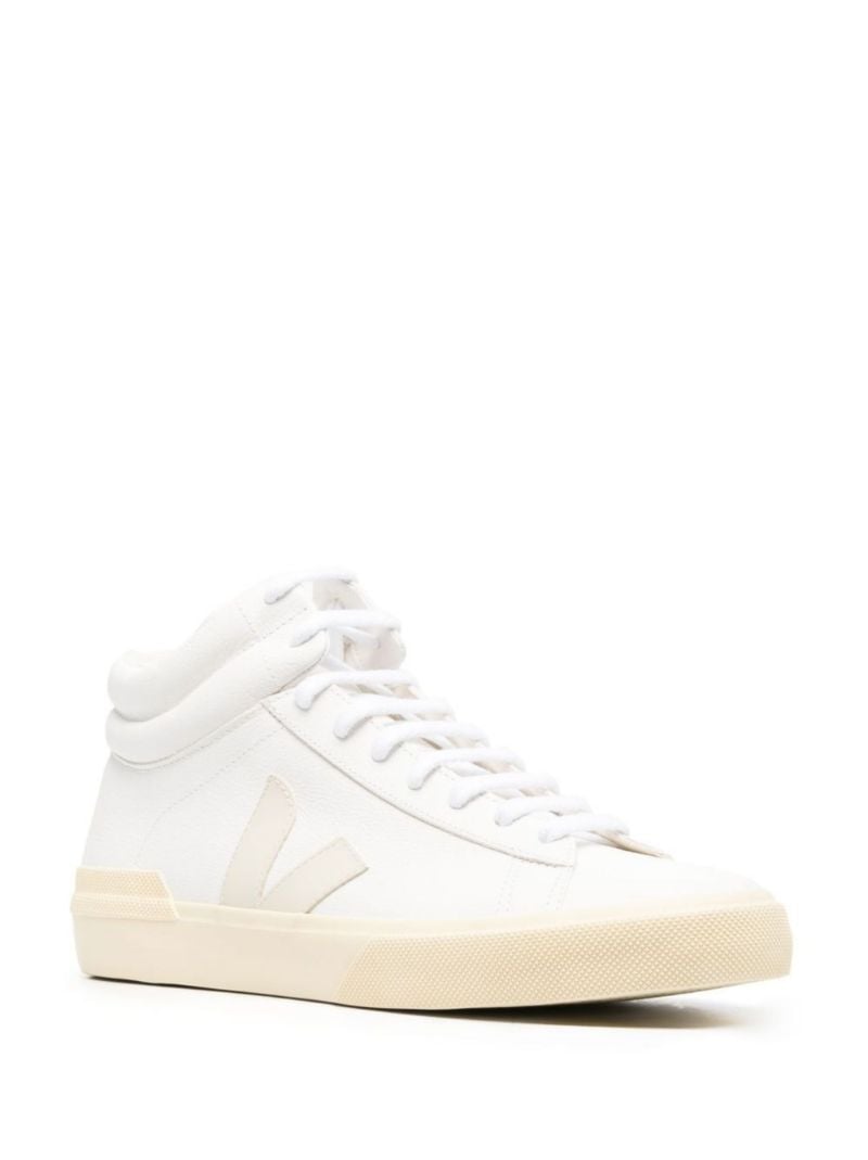 White Minotaur Leather High-top Sneakers