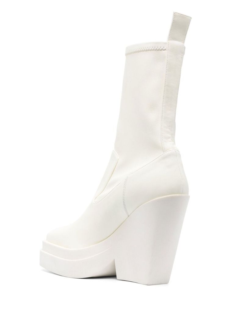 White 130 Leather Ankle Boots