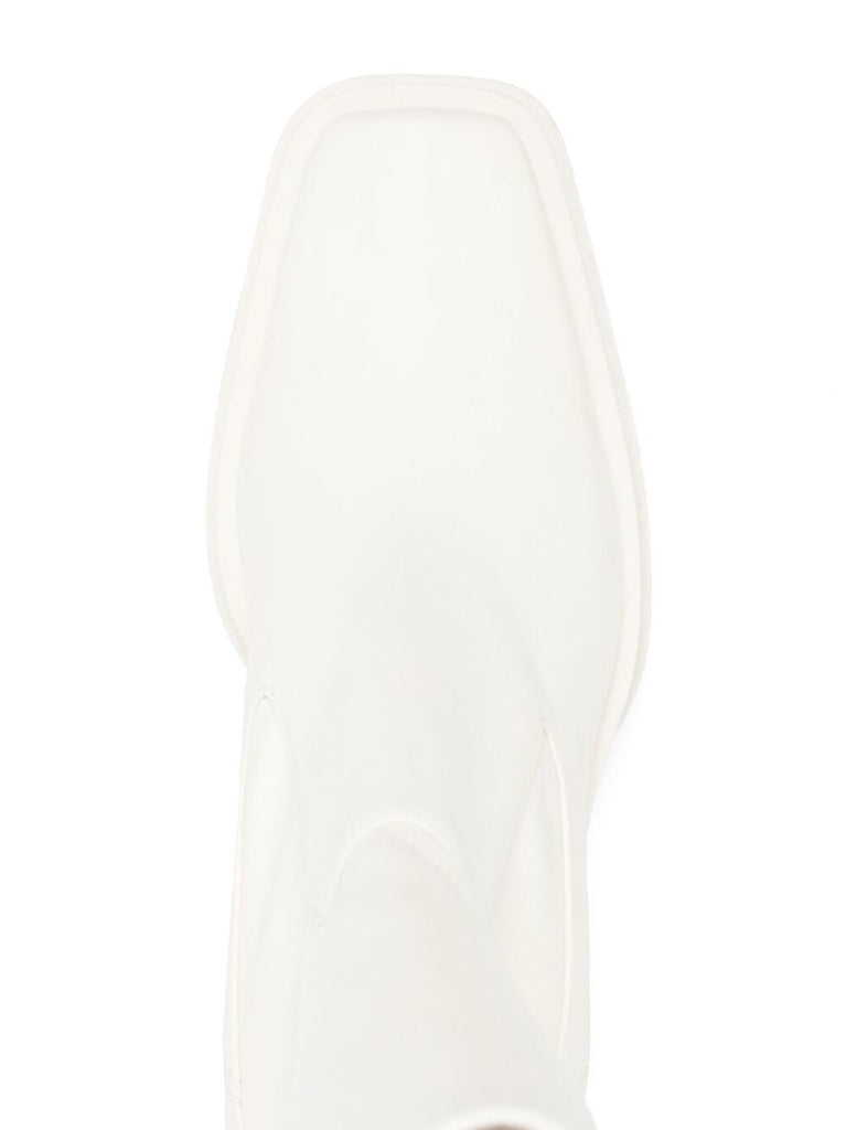 White 130 Leather Ankle Boots