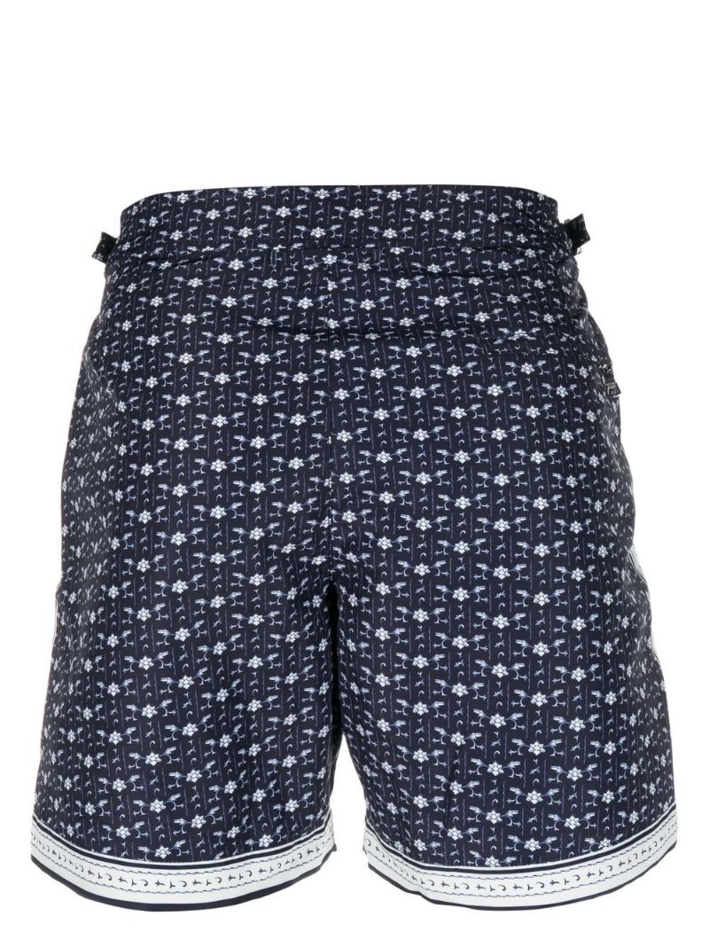 Blue Bulldog Floral Print Swim Shorts