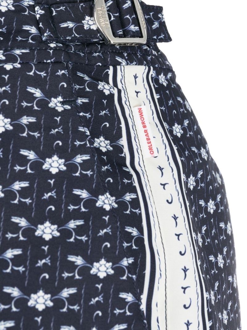 Blue Bulldog Floral Print Swim Shorts