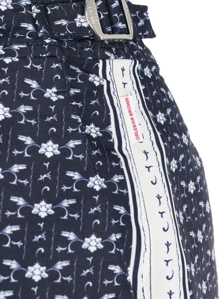 Blue Bulldog Floral Print Swim Shorts
