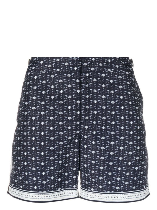 Blue Bulldog Floral Print Swim Shorts
