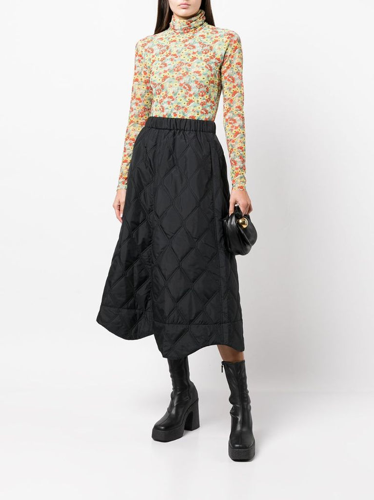 Multicolour Meadow Floral Print Mesh Top