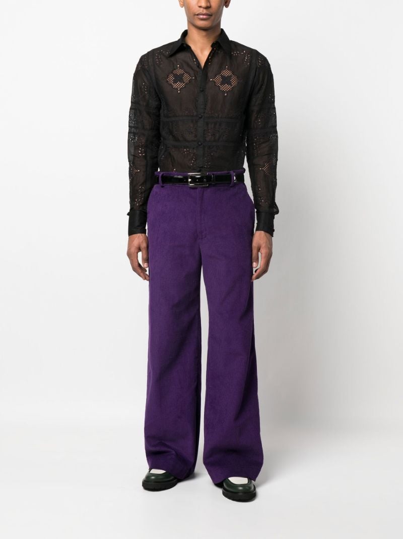 Black Broderie Anglaise Shirt
