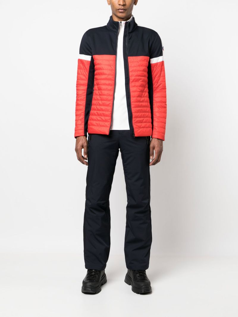 Red Estaris Colourblock Quilted Jacket