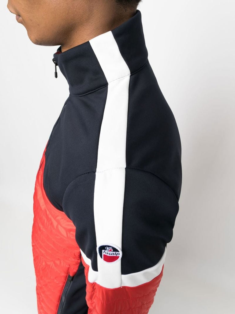 Red Estaris Colourblock Quilted Jacket