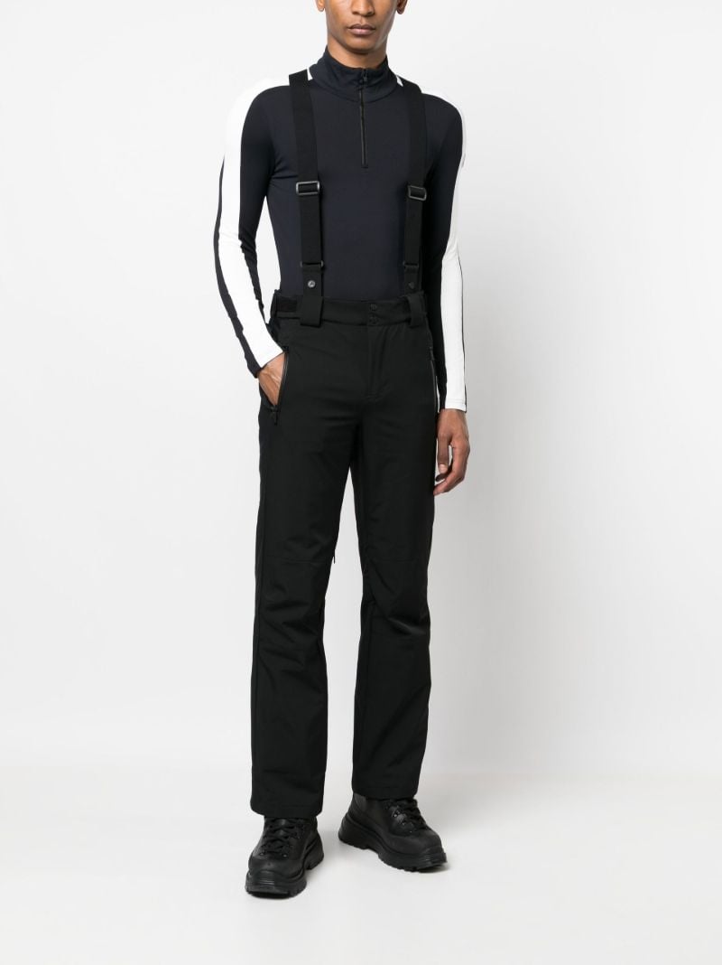 Black Alpille Ii Stripe Half-zip Ski Top