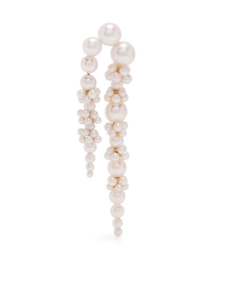14k Yellow Gold Grand Palais De Nuit Pearl Single Drop Earring