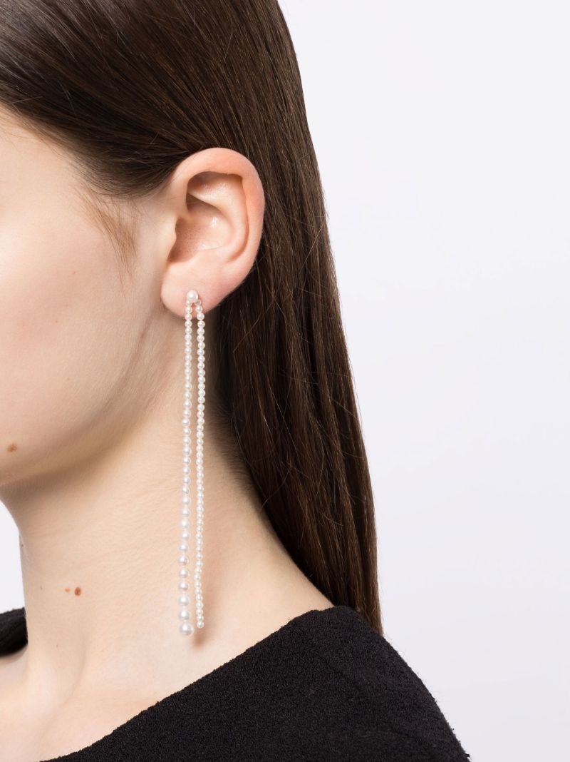 14k Yellow Gold Promenade De Perles Pearl Earrings