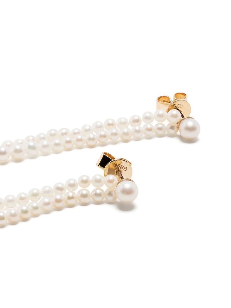 14k Yellow Gold Promenade De Perles Pearl Earrings