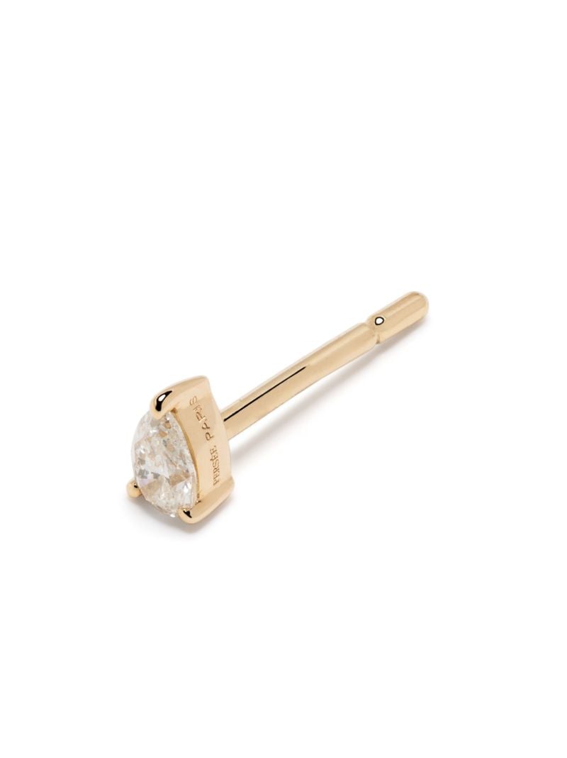 18k Yellow Gold Diamond Single Stud Earring