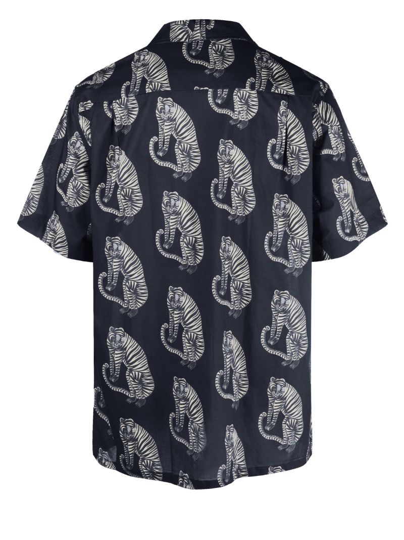Black Sansindo Tiger Print Pyjamas